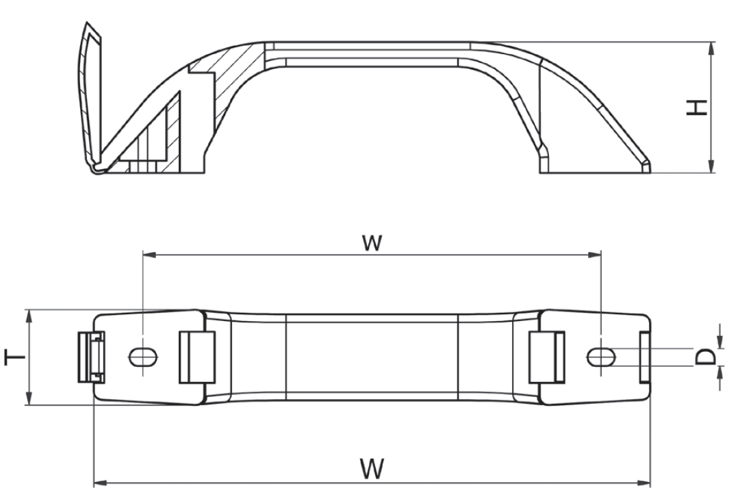 Bow Handle - Concealed Fixing