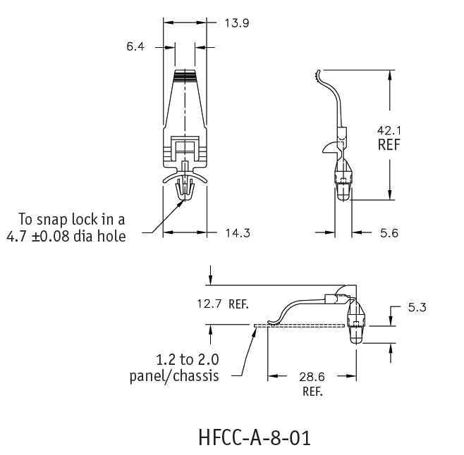 Hinged Cable Clamp - Self Mounting-1